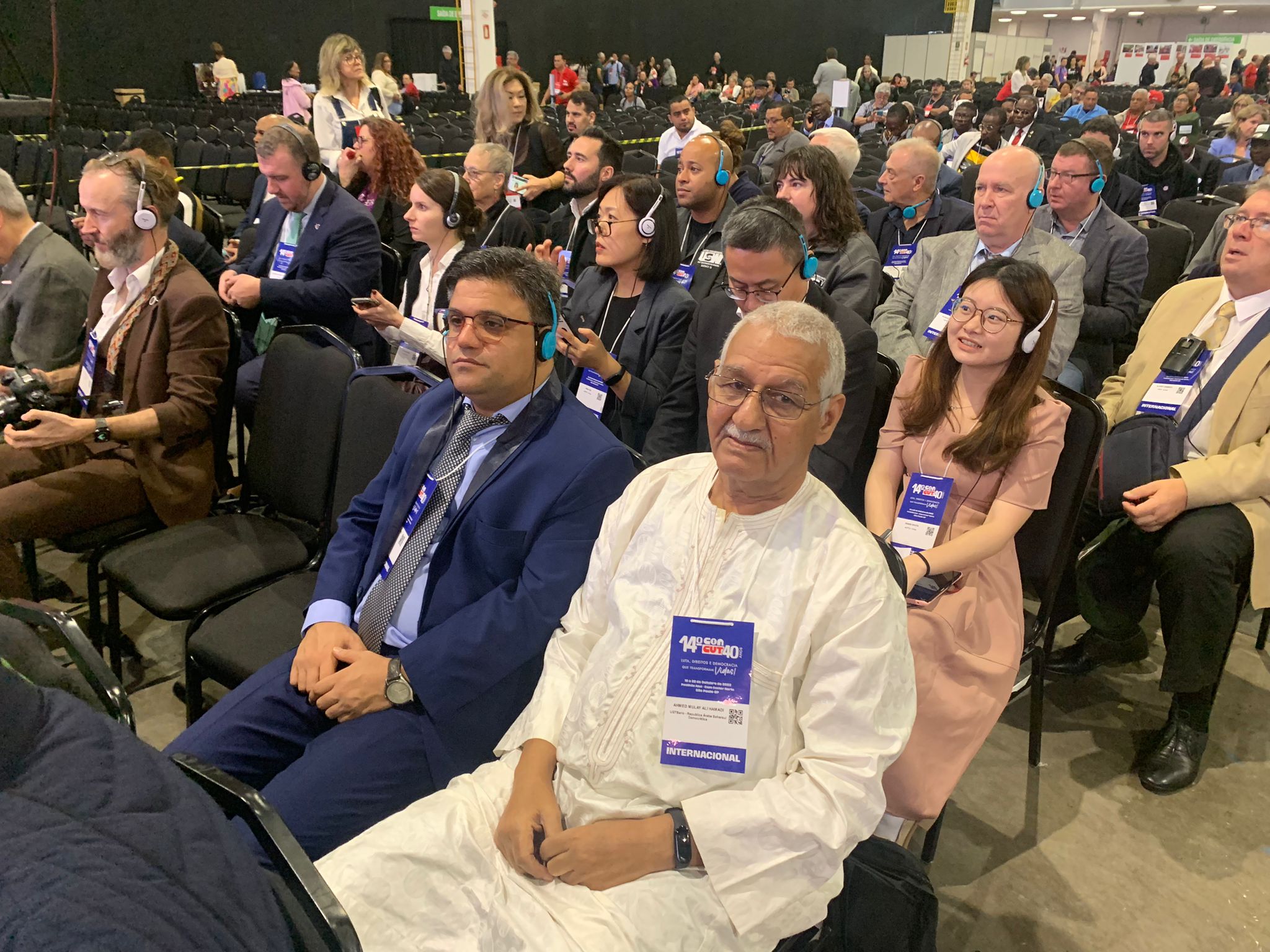 Frente POLISARIO en foro internacional sau paulo Brasil Representante del POLISAEIOO en Brasil participa en seminario obrero