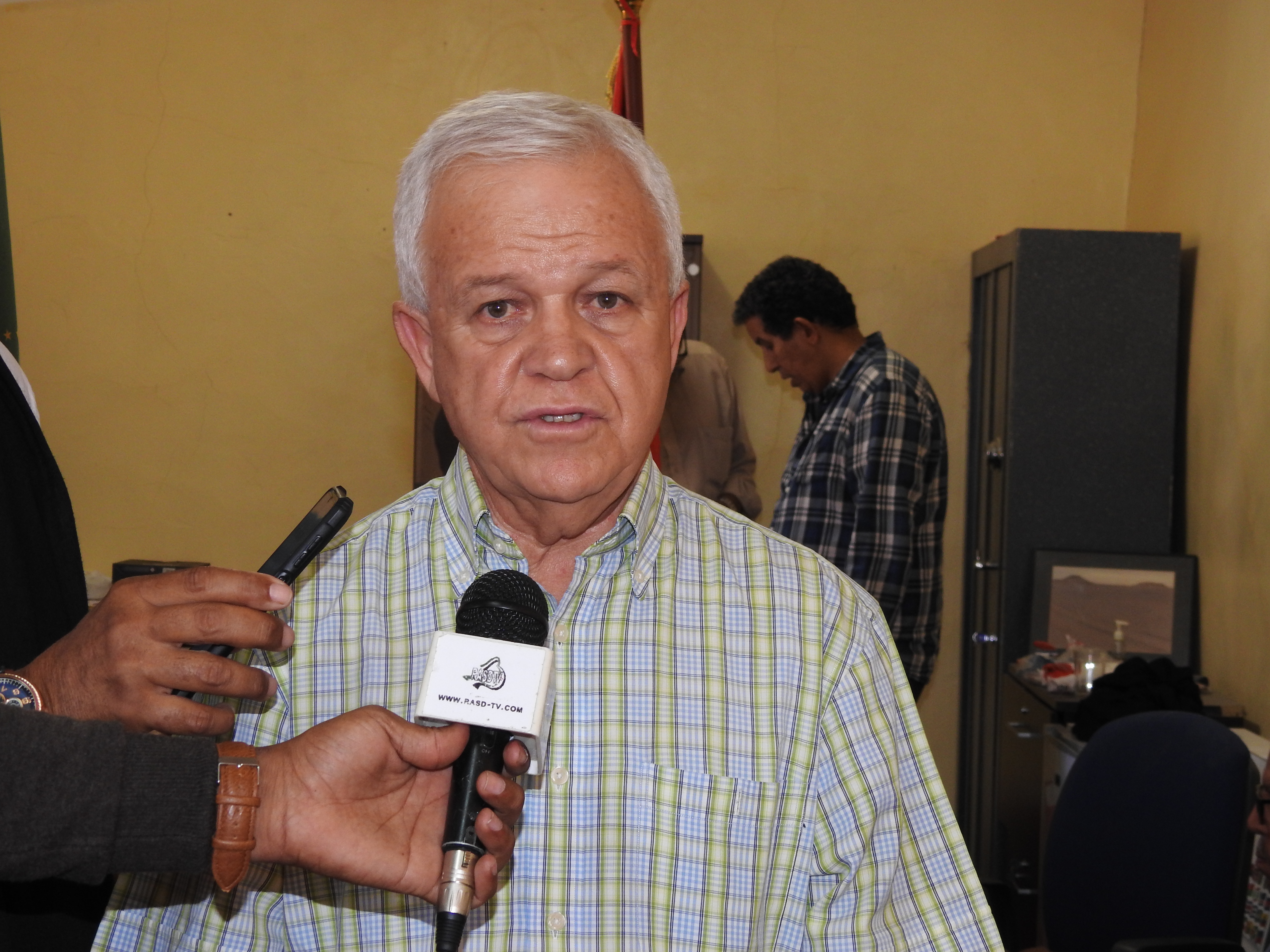 Carmelo Ramírez en declaraciones a medios de prensa nacionales Ramírez, Cabildo ,CANARIAS frente Polisario, solidaridad