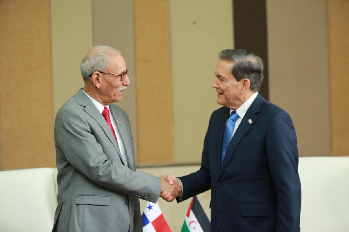 Brahim Gali con el electo presidente panameño Nito Cortizo RASD panamá GALI NITO mensaje de felicitación 48 aniversario dia nacional de la unidad nacional