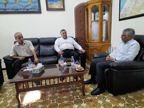 Embajador Taleb Omar conversa con el representante palestino Encuentro Embajador saharaui con representante palestino Gaza Frente POLISARIO frente palestino