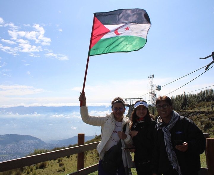 Bandera saharaui en los Andes