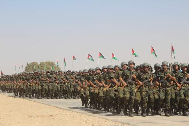 El Ejército Popular de Liberación Saharaui (ELPS), la guerra en su tercer año desfile militar saharaui