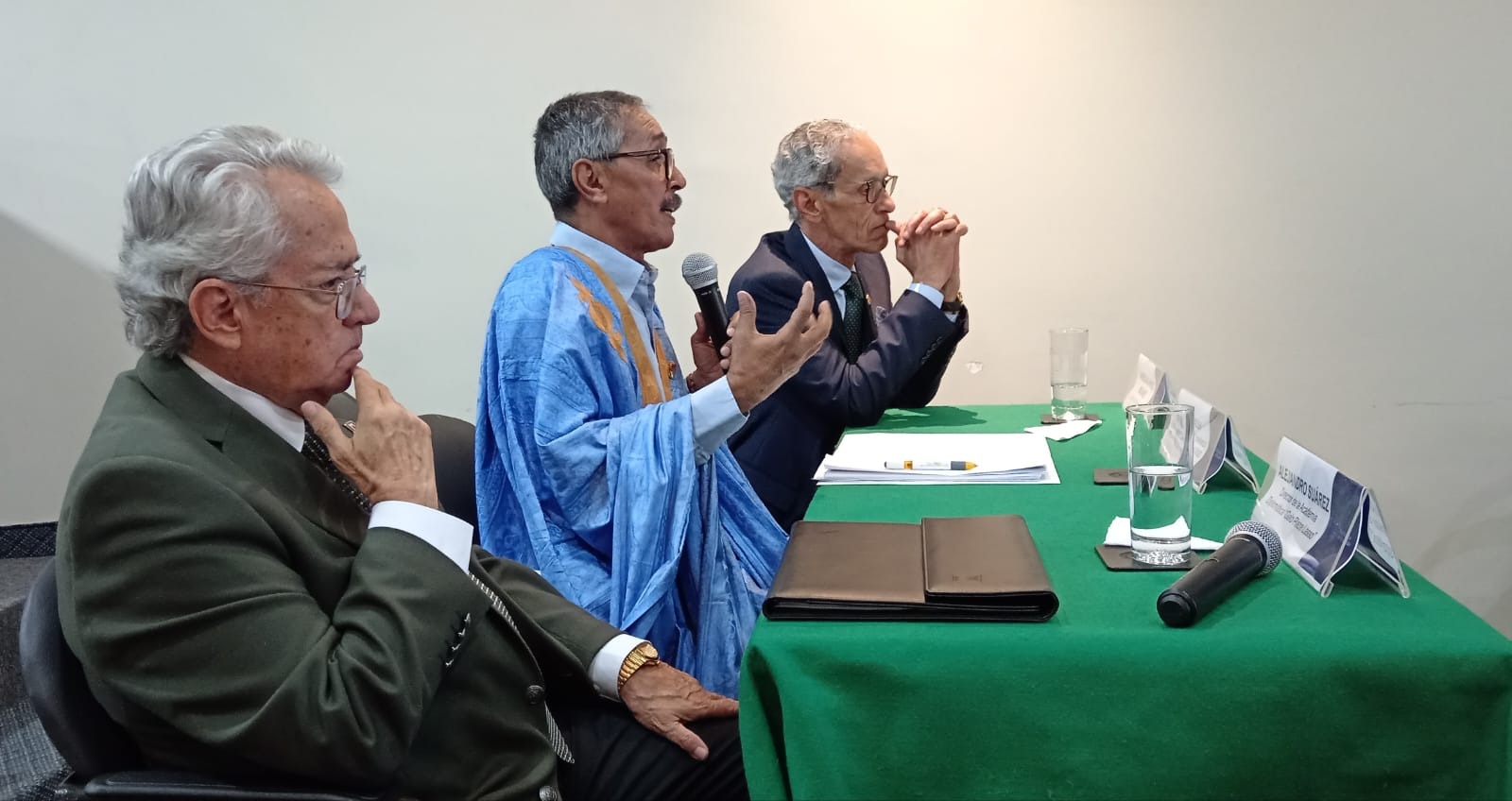 Jatri Adduh en en la Academia Diplomática “Galo Plaza Lasso” por cuadragésimo aniversario de las relaciones bilaterales entre Ecuador y la(RASD) ”, en la Academia Diplomática “Galo Plaza Lasso” del Ministerio de Relaciones Exteriores y Movilidad Humana del Ecuador,