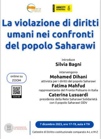 La Universidad de Bolonia acoge sesión académica sobre la violación de los derechos humanos en las Zonas Ocupadas del Sahara Occidental sesion academica por los DD,HH en el Sahara Occidental