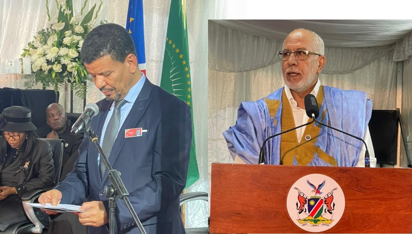 Presidente del Consejo Nacional Saharaui, y el Embajador encargado de África,,representan al Jefe de REstado Hamma-Beissat