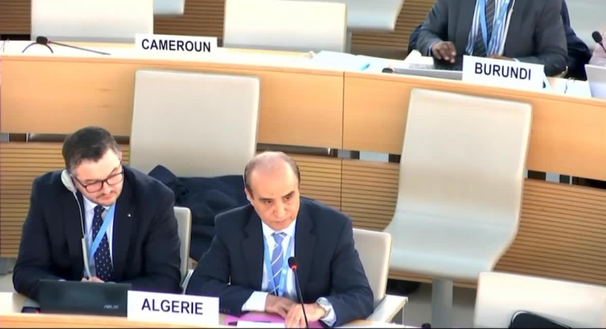 الجزائر تحث مفوض حقوق الإنسان لإيفاد بعثة تقصي الحقائق إلى الأراضي الصحراوية المحتلة وإبلاغ المجلس بنتائج الزيارة الحزائر