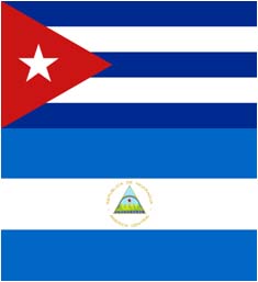 Banderas Cuba Nicaragua