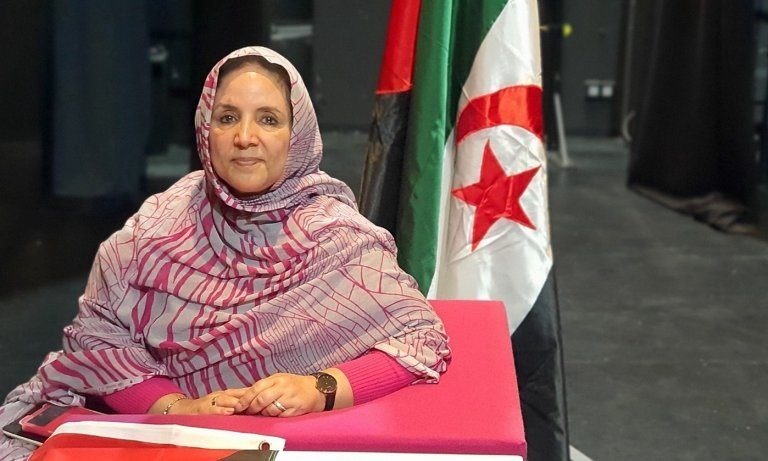 , Jadiyetu El-Mohtar, representante del Frente POLISARIO en Madrid en Jornada por el Día de África, Jornada por el Día de África