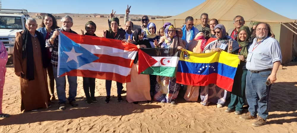 Esteban Silva en Dajla sede del congreso del Frente POLISARIO con participantes de AL Esteban Silva Cuadra es Presidente de la Asociacion Chilena de Solidaridad con el Sahara Occidental
