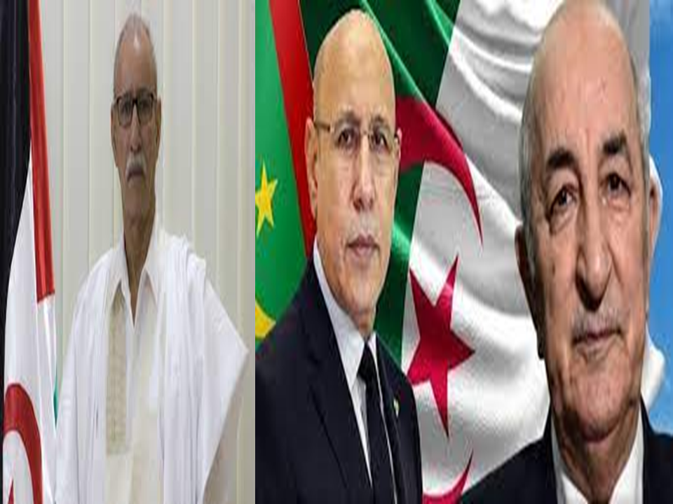 Presidente Brahim Gali y SS.EE Abdelmadjid Tebbouney Mohamed Ould Ghazouani RASD, Mauritania y Argelia