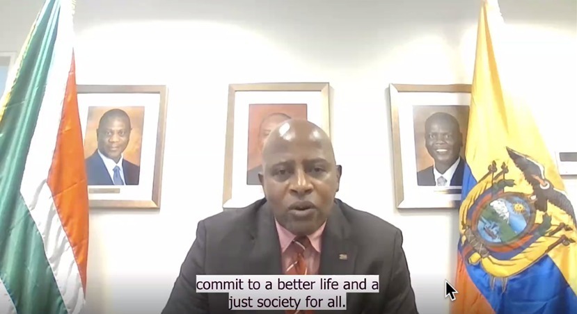 embajador sudafricano acreditado ante los gobiernos de Chile y Ecuador, George Monyemangene Día Internacional de Nelson Mandela
