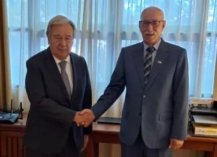 Encuentro Brahim Gali- Secretario General de las Naciones Unidas, Sr. António Guterres 25 aniversario de la organización del referéndum de autodeterminación en Timor Oriental