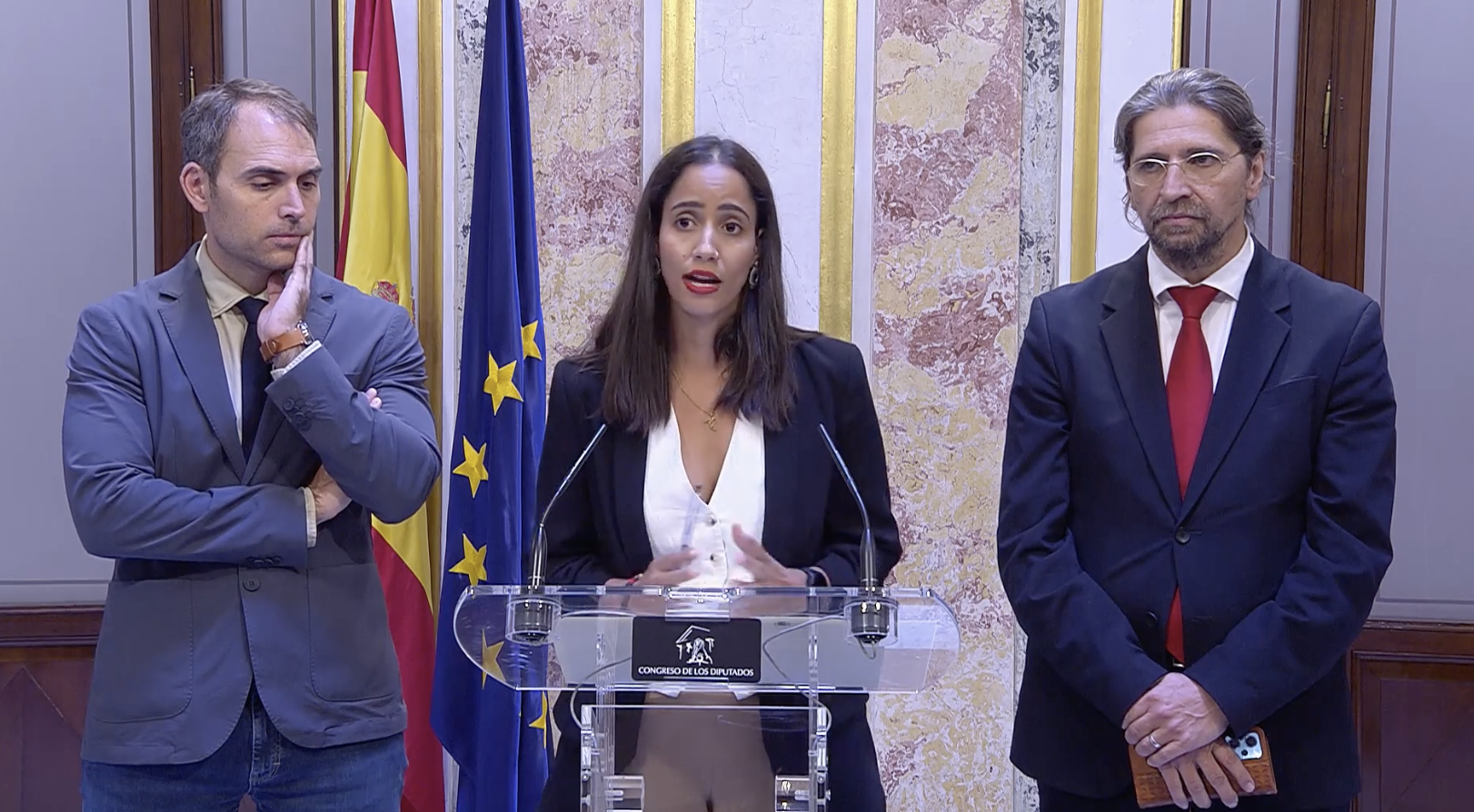 Comparecencia de los diputados Francisco SIERRA, Tesh SIDI y Toni Valero (Coordinador de IUAndalucia ) Teslem Sidi