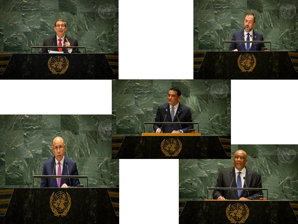 Cuba, Venezuela, Lesoto, Belice y Timor Oriental Debate General del 79º Período Ordinario de Sesiones de la Asamblea General de la Organización de las Naciones Unidas (ONU)”