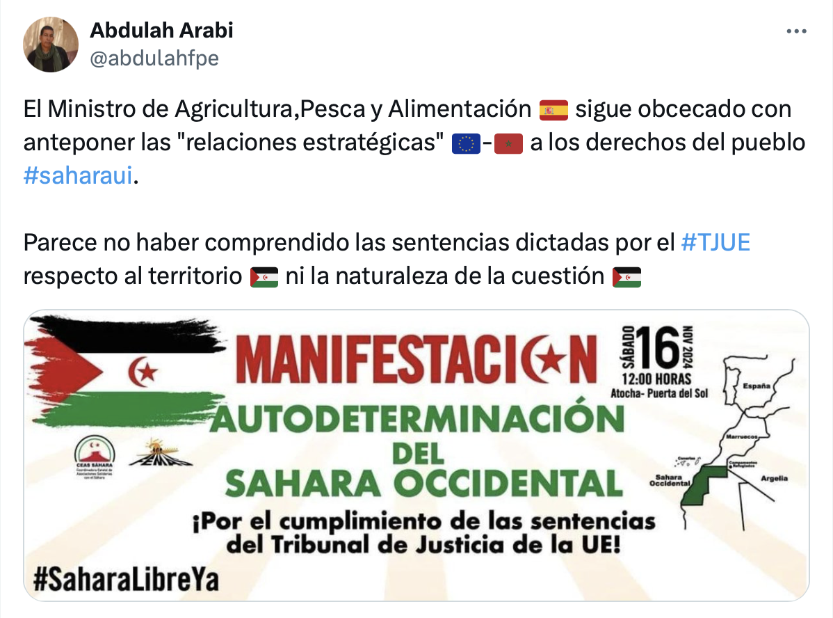 Representante del Frente POLISARIO en España Representante del Frente POLISARIO en España
