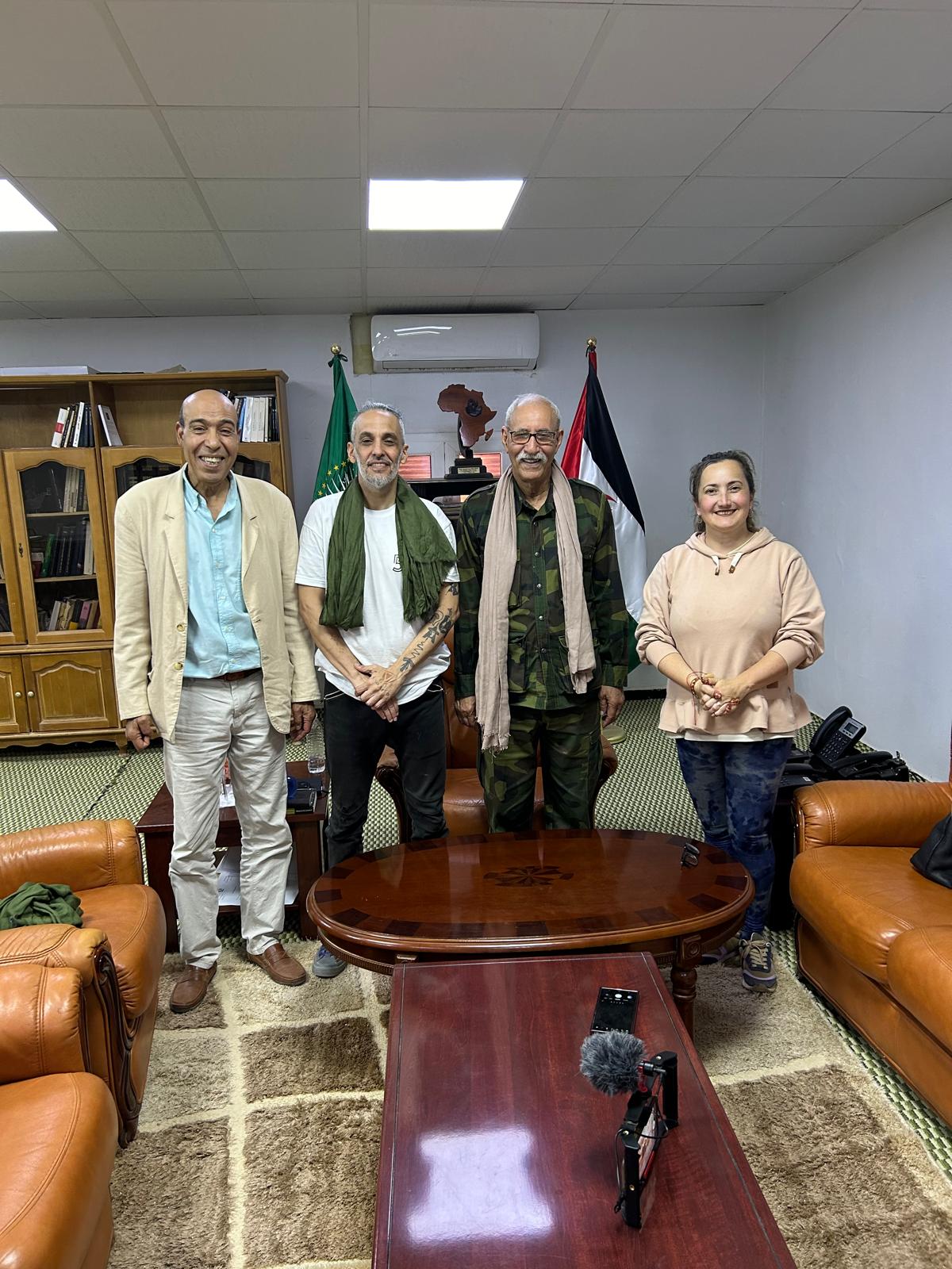 Presidente Brahim Gali recibe a líderes sindicales de Argentina Sindicales argentinos