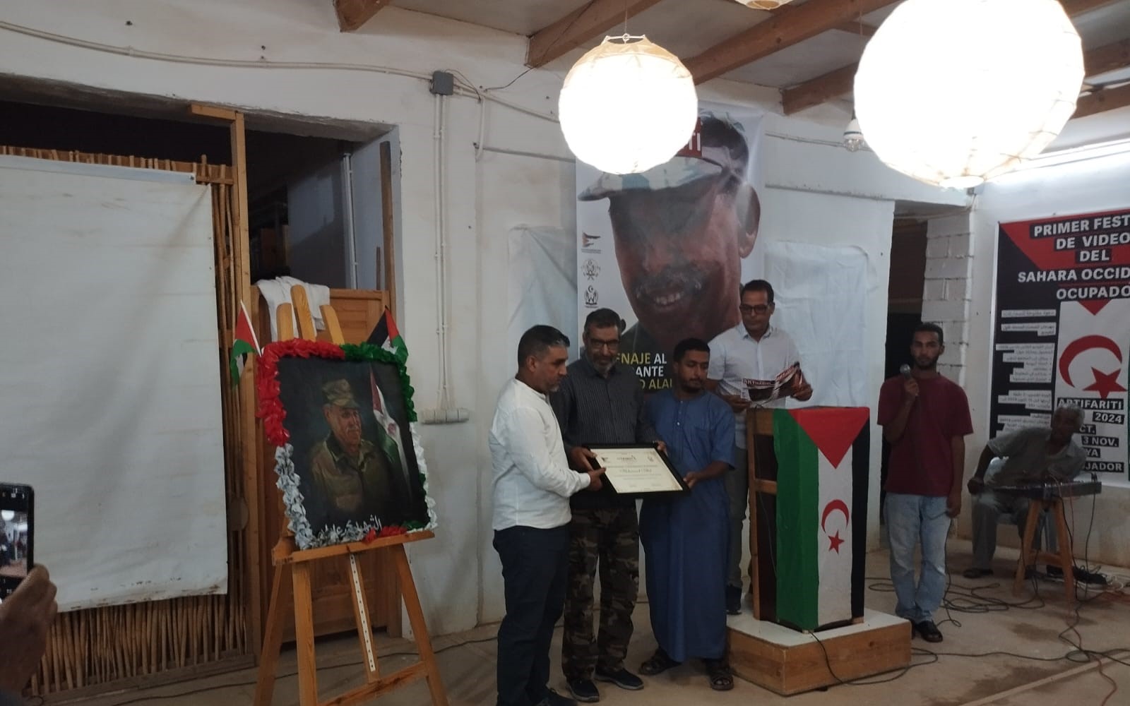 Homenaje al comandante Mohamed Alal XVIII Encuentros Internacionales de Arte y Derechos Humanos del Sahara Occidental (ARTifariti)