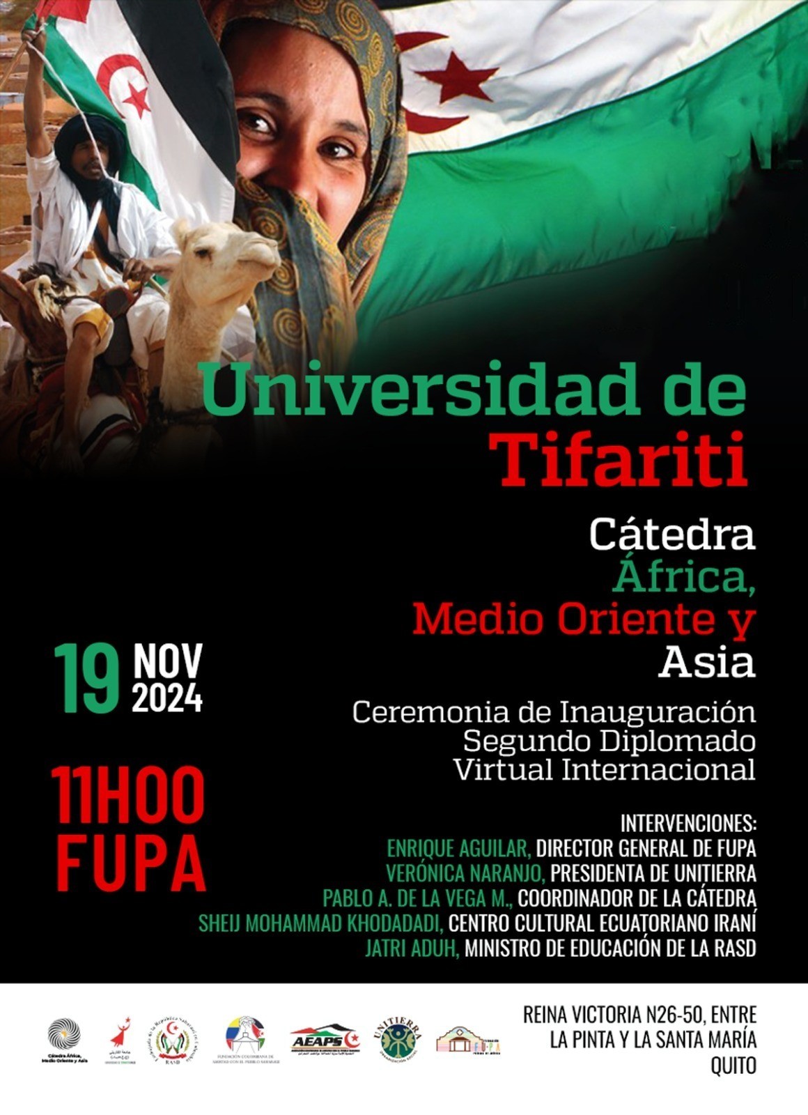 Inauguración diplomado Cátedra África, Medio Oriente y Asia de la Universidad de Tifariti