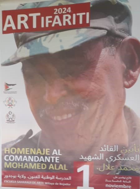 Homenaje al comandante Mohamed Alal clausura XVIII Encuentros Internacionales de Arte y Derechos Humanos del Sahara Occidental (ARTifariti)