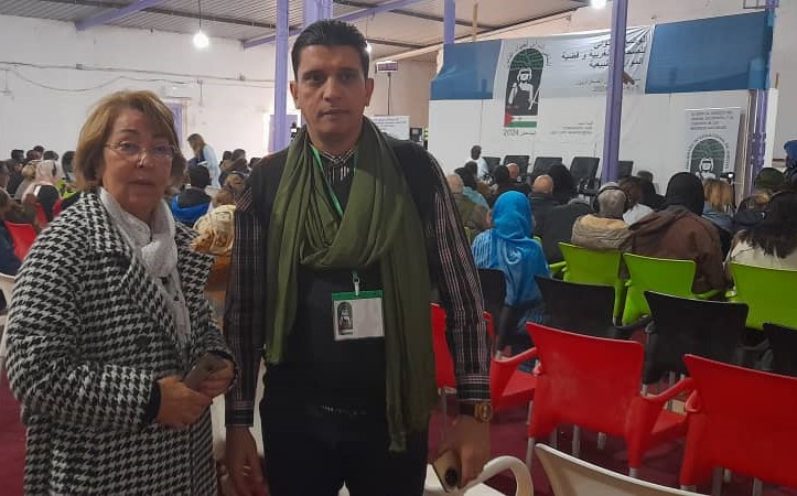 Abogados argelinos en Encuentro Internacional de Juristas que se celebra en Auserd Aicha y Jaloul en Encuentro Internacional de Juristas