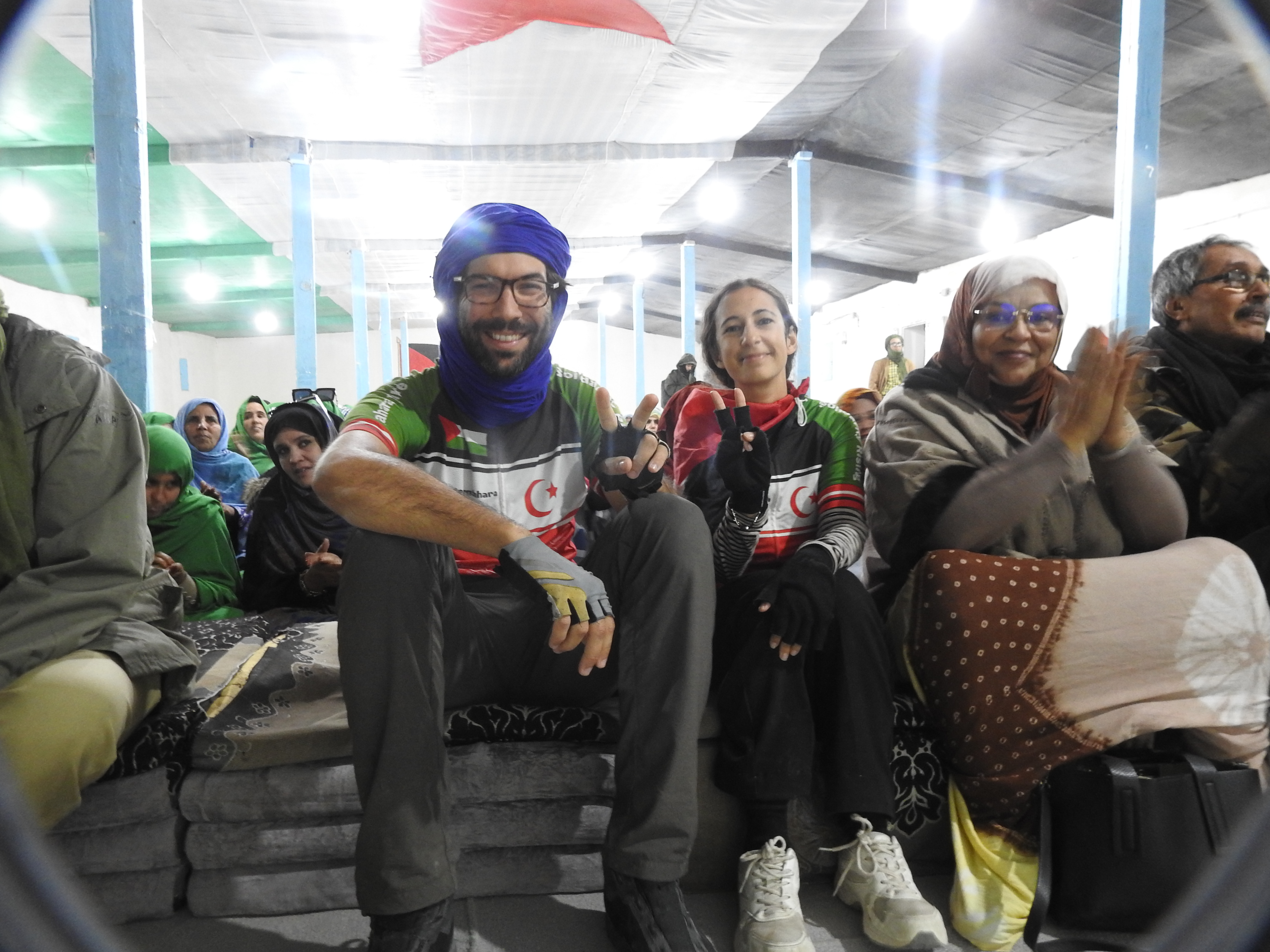 Recibimiento en Smara a Benjamin Ladraa y Sanna Ghotbi, Dia Nacional de la Enseñanza
