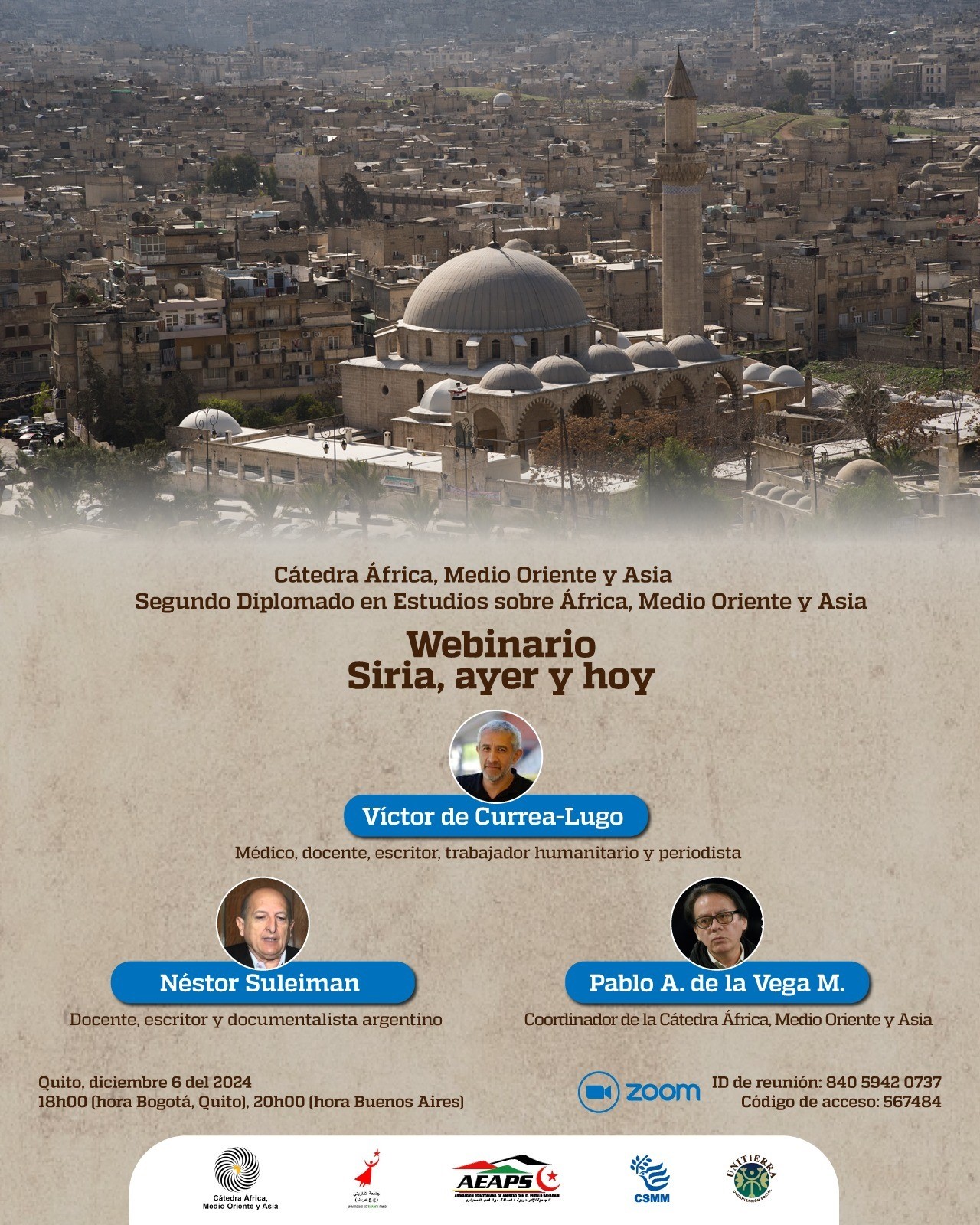 Seminario web “Siria, ayer y hoy”, Segundo Diplomado Virtual