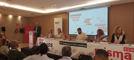 La Confederación Sindical de Comisiones Obreras en Canarias renueva apoyo a la causa saharaui en su XIII Congreso La Confederación Sindical de Comisiones Obreras en Canarias renueva apoyo a la causa saharaui en su XIII Congreso