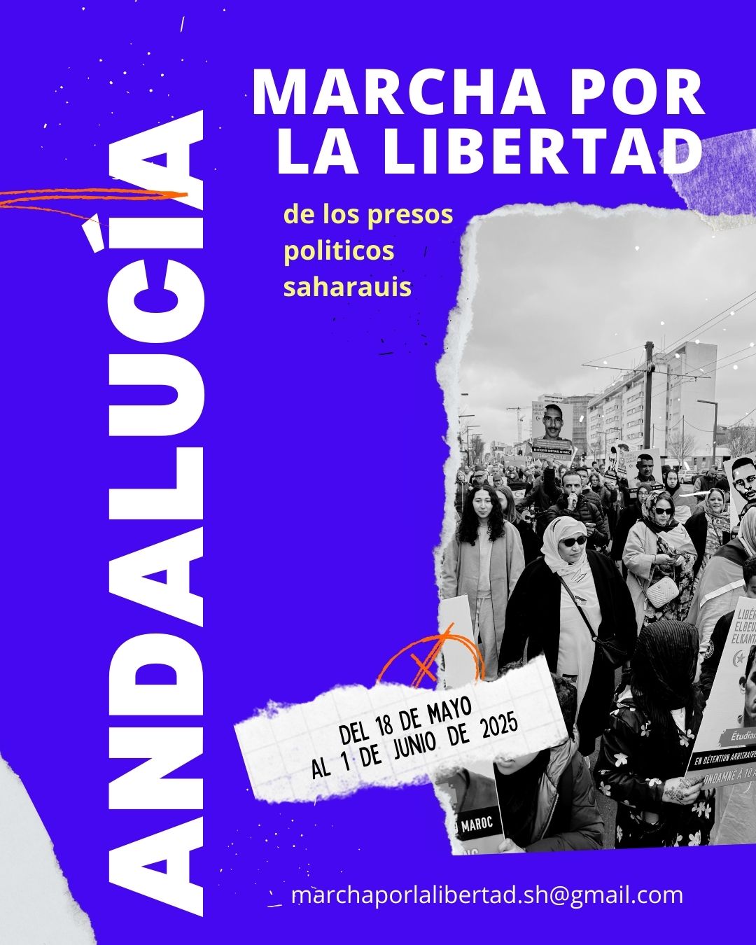 Marcha internacional por la liberación de presos políticos saharauis recorre Francia y España rumbo a Marruecos Marcha internacional por la liberación de presos políticos saharauis recorre Francia y España rumbo a Marruecos