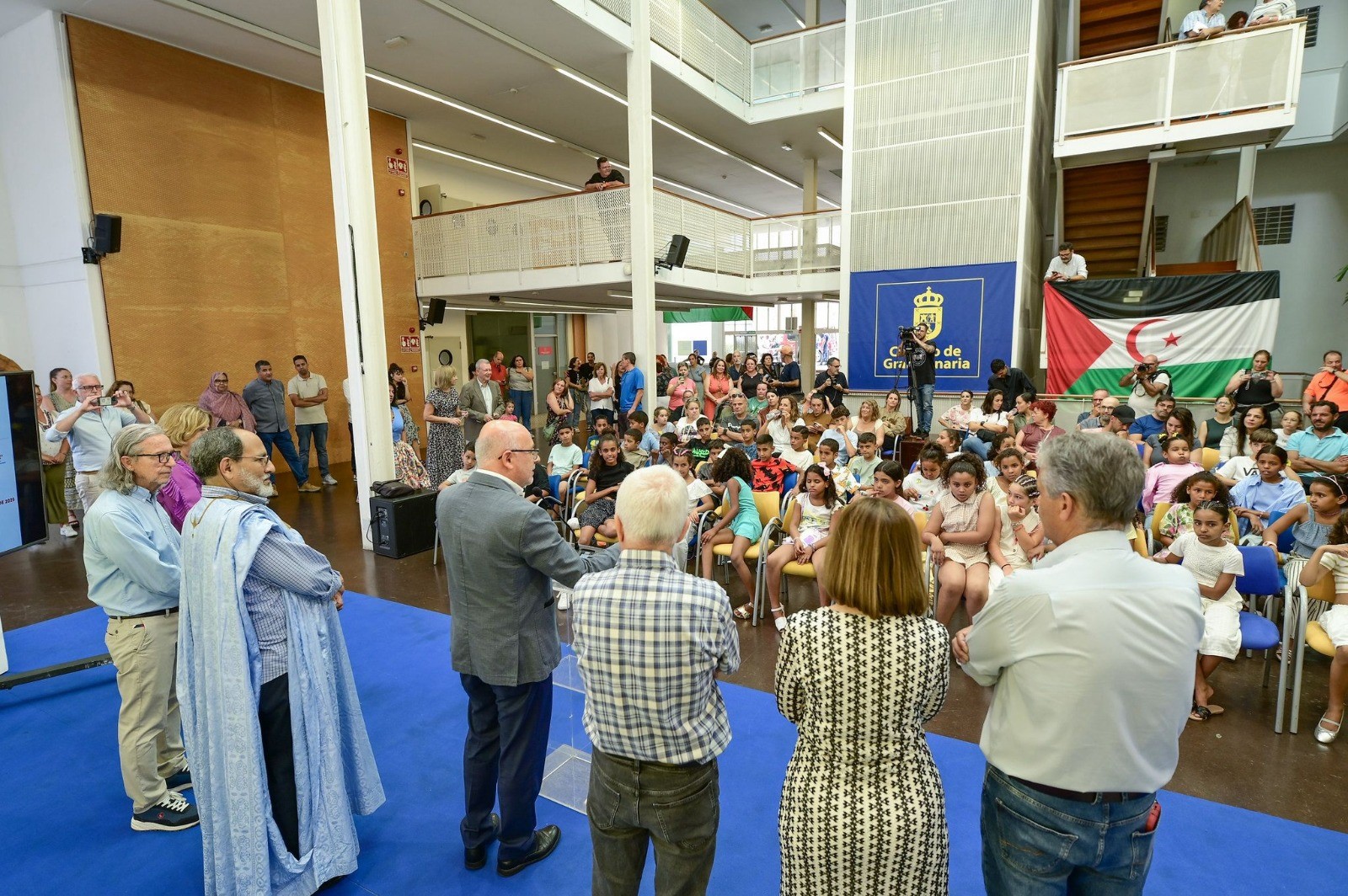 acto de recibimiento de menores saharauis en Canarias del Programa Vacaciones en Paz Vacaciones en Paz