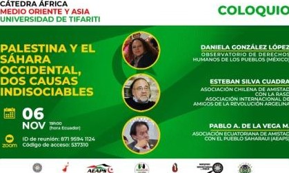 Palestina y el Sáhara Occidental, dos causas indisociables Palestina y el Sáhara Occidental, dos causas indisociables