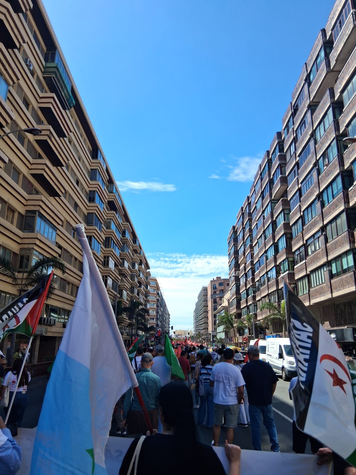 Trabajadores canarios enarbolan causa saharaui en Marcha por el Primero de Mayo