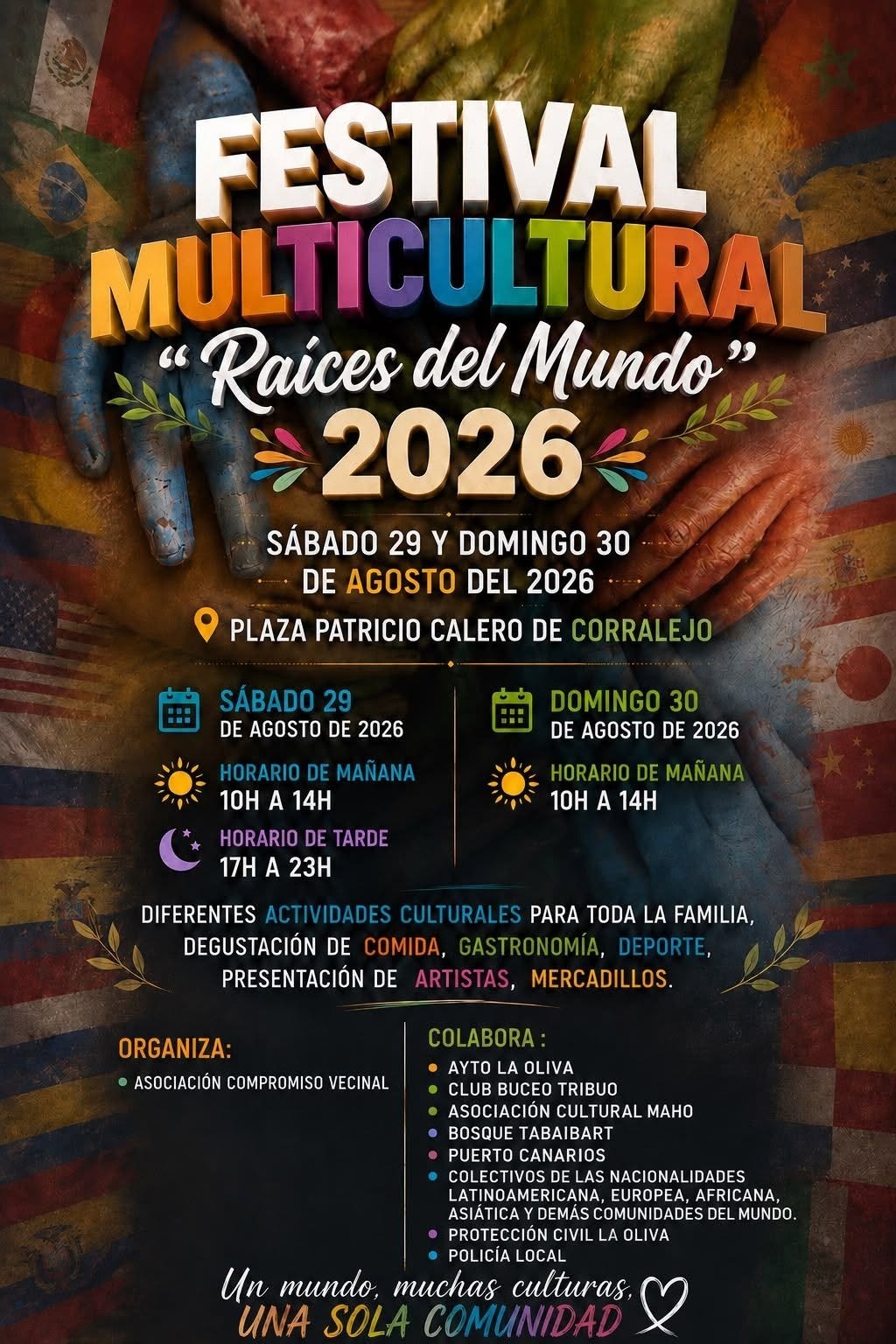 Logo Festival Multicultural “Raíces del Mundo” 2026 a