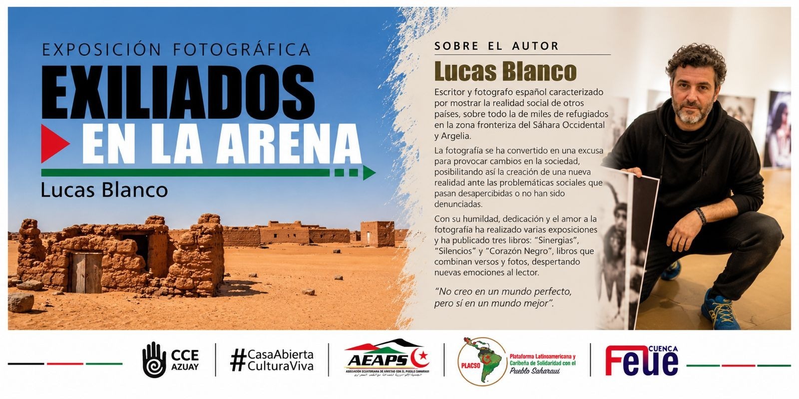 Muestra fotográfica “Exiliados en la arena” del gallego Lucas Blanco Muestra fotográfica “Exiliados en la arena” del gallego Lucas Blanco