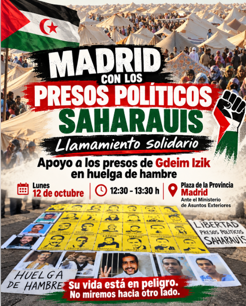 Concentración en Madrid por los presos políticos saharauis