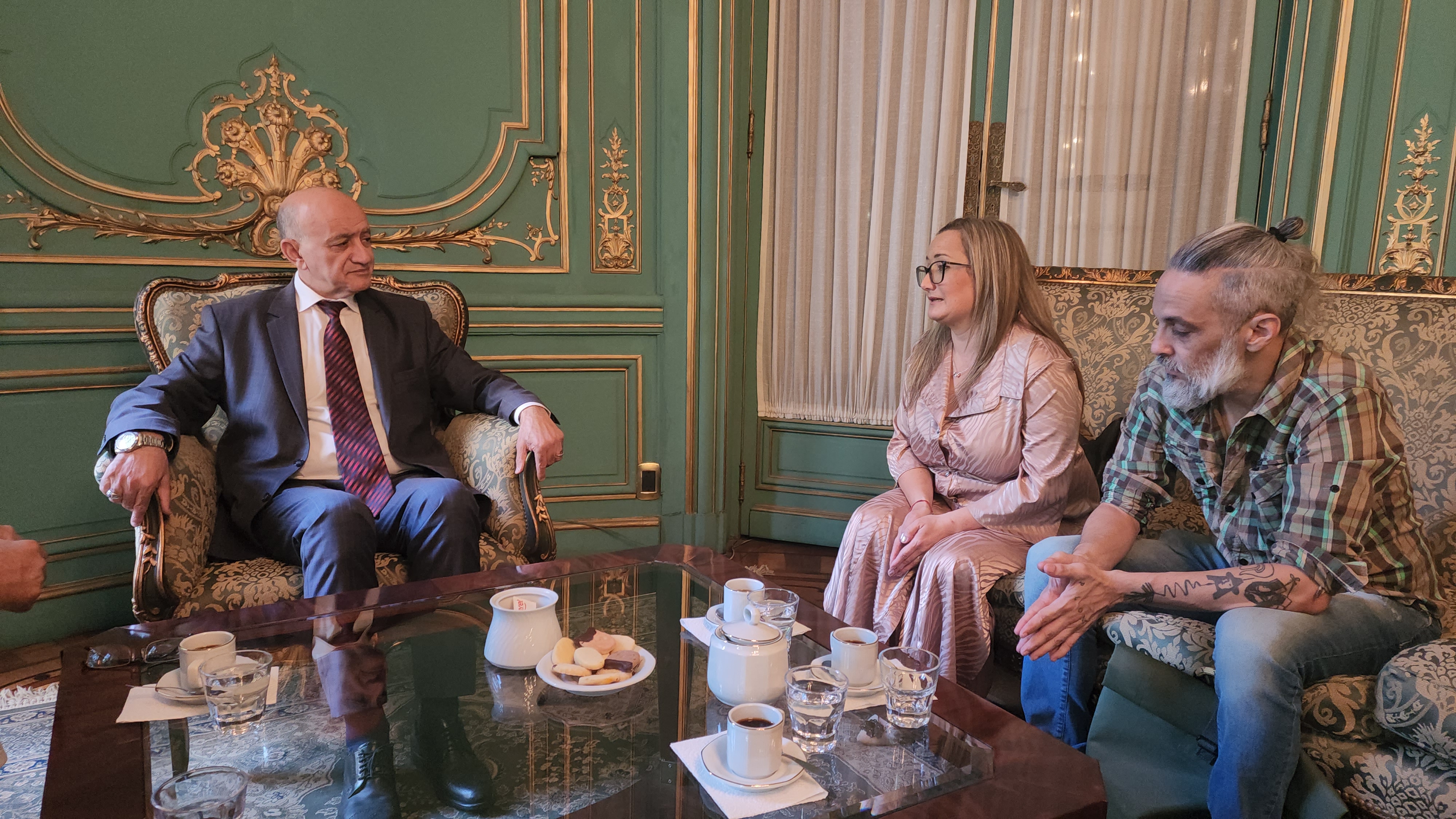 Lotfi con lideres sindicales argentinos