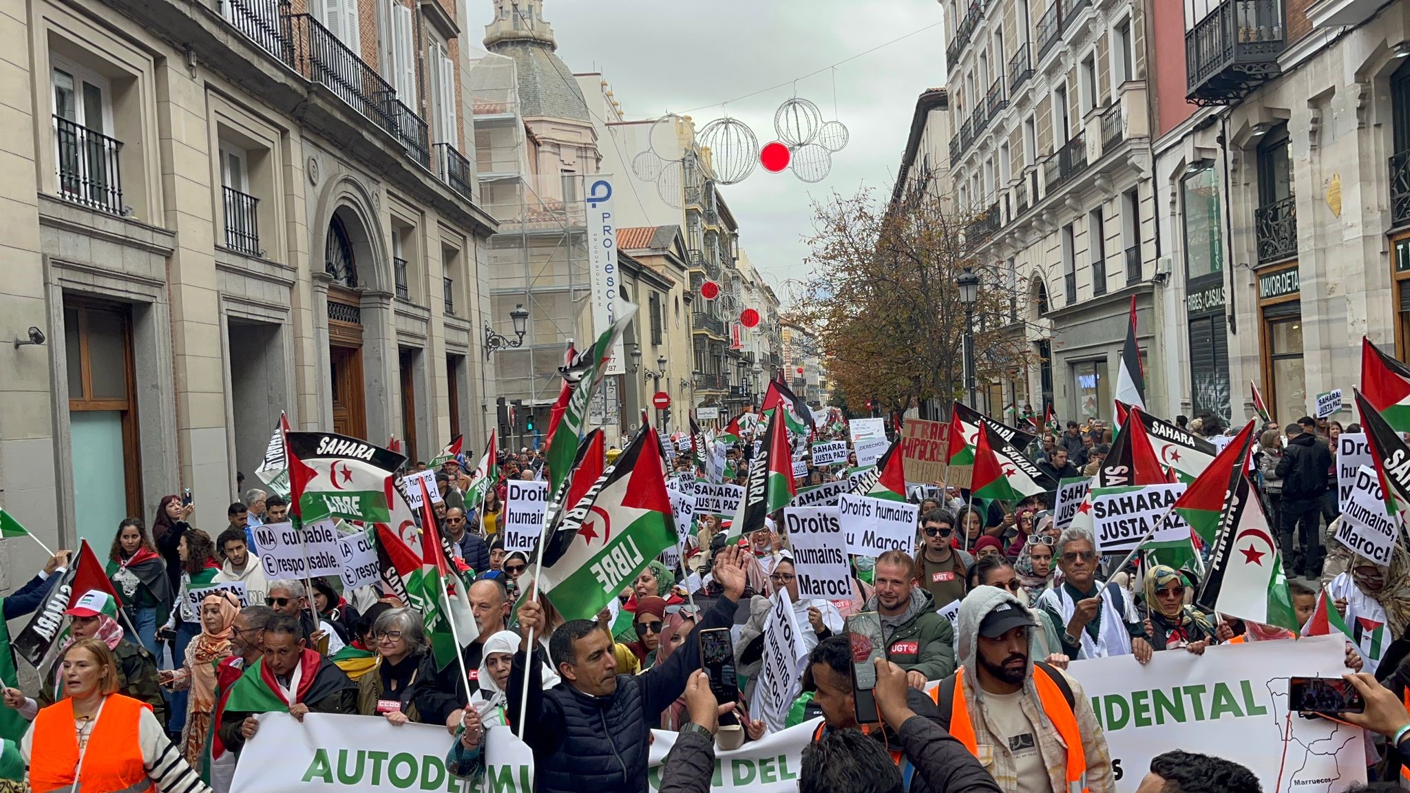 Manifestación denuncia acuerdos de Madrid