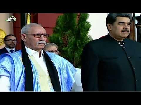 Preview image for the video "El presidente Saharaui , Brahim Ghali , es recibido con honores en el Palacio de Miraflores".