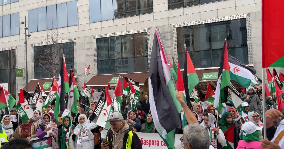 Brussels: Mass Protest Condemns EU Role in Western Sahara Resource Plunder