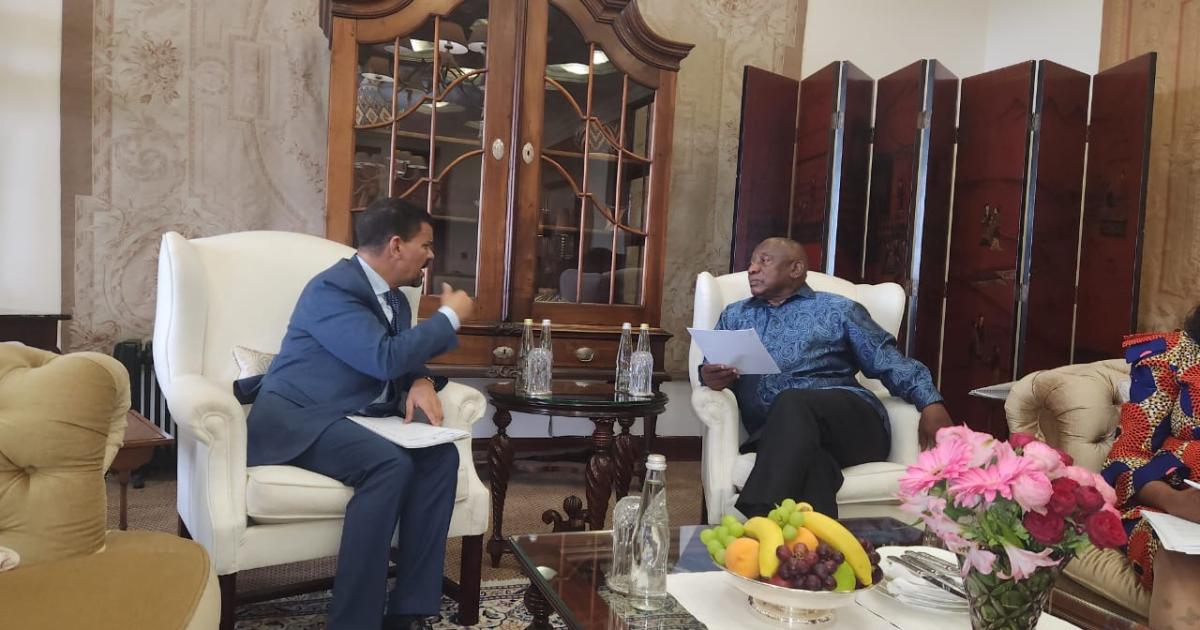 Minister of Foreign Affairs and African Affairs received by South African President