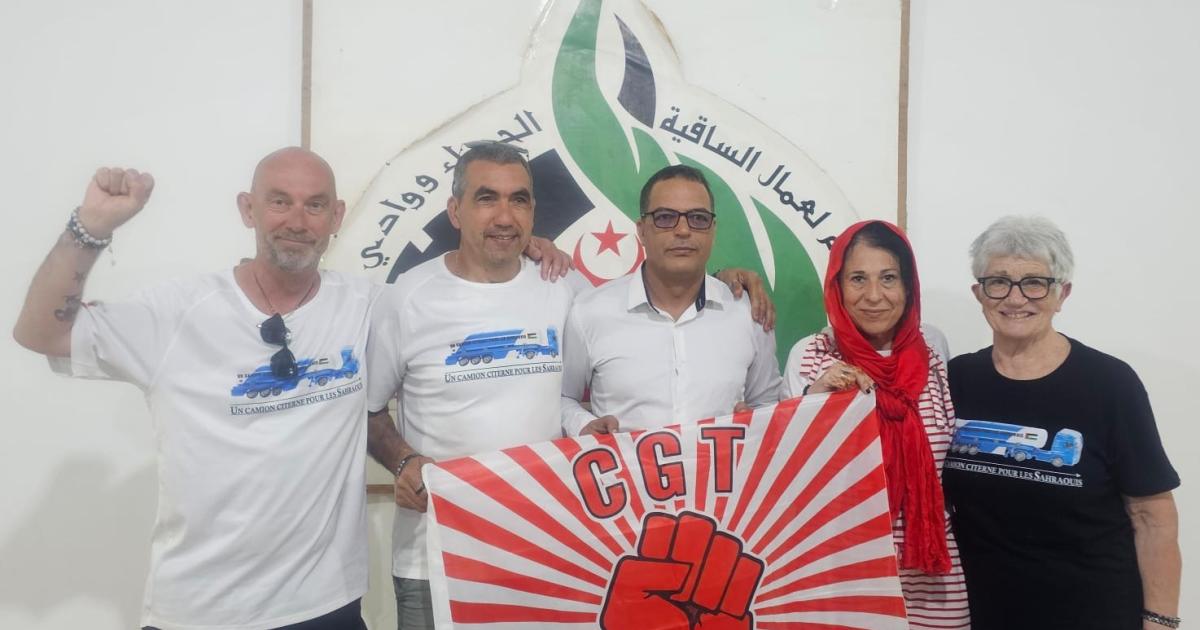 UGTSARIO receives French trade unionists, representatives of Solidarity Tanker Truck Association from Le Havre region